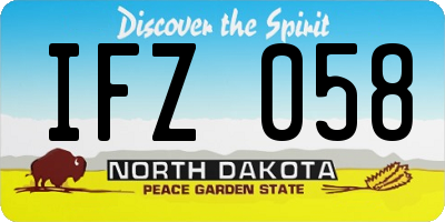 ND license plate IFZ058