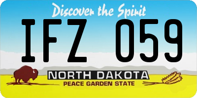ND license plate IFZ059