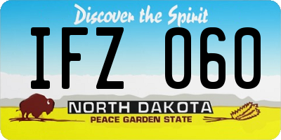 ND license plate IFZ060