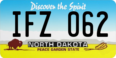 ND license plate IFZ062