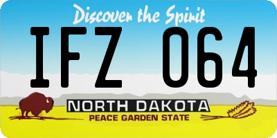 ND license plate IFZ064