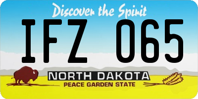 ND license plate IFZ065