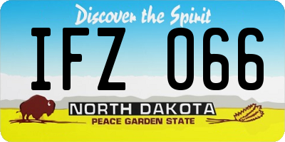 ND license plate IFZ066