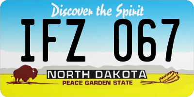 ND license plate IFZ067