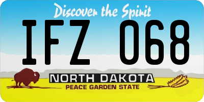 ND license plate IFZ068