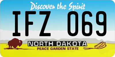 ND license plate IFZ069