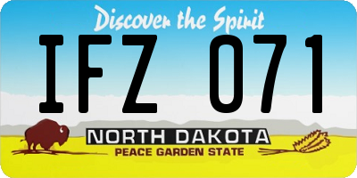 ND license plate IFZ071
