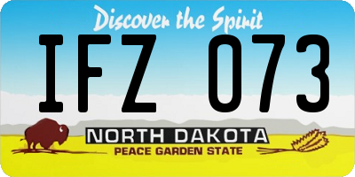ND license plate IFZ073