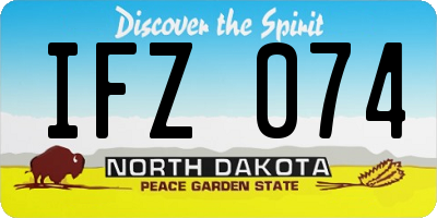 ND license plate IFZ074