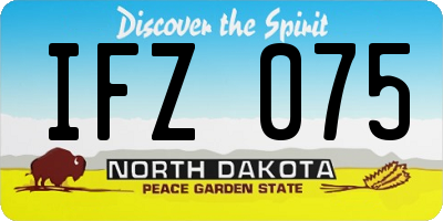 ND license plate IFZ075