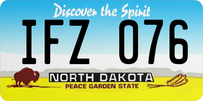 ND license plate IFZ076