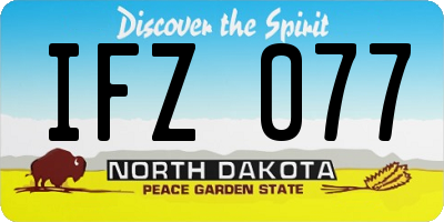 ND license plate IFZ077