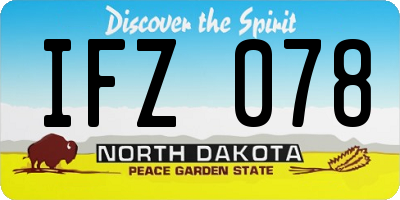 ND license plate IFZ078