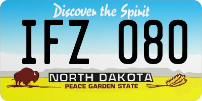 ND license plate IFZ080
