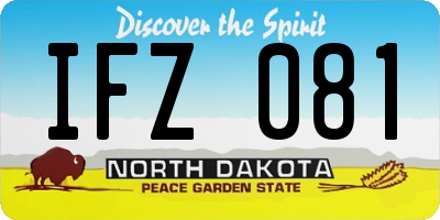 ND license plate IFZ081