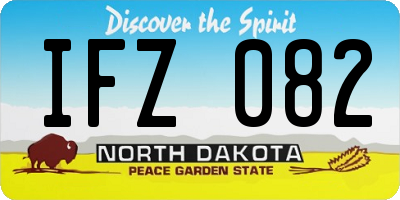 ND license plate IFZ082