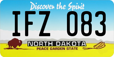 ND license plate IFZ083