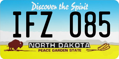 ND license plate IFZ085