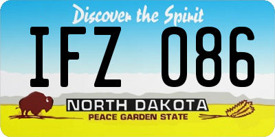 ND license plate IFZ086