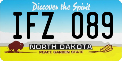 ND license plate IFZ089