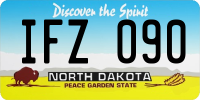 ND license plate IFZ090