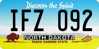 ND license plate IFZ092