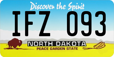 ND license plate IFZ093