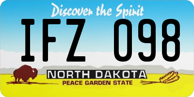 ND license plate IFZ098