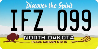 ND license plate IFZ099