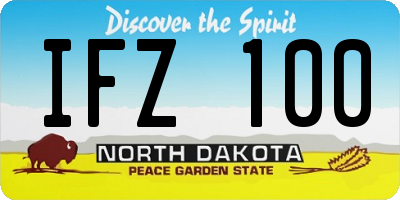 ND license plate IFZ100