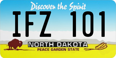 ND license plate IFZ101