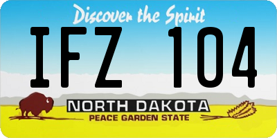 ND license plate IFZ104