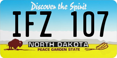 ND license plate IFZ107