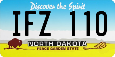 ND license plate IFZ110