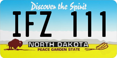 ND license plate IFZ111