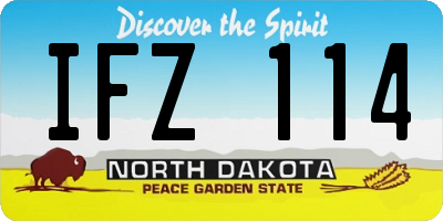 ND license plate IFZ114
