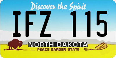 ND license plate IFZ115