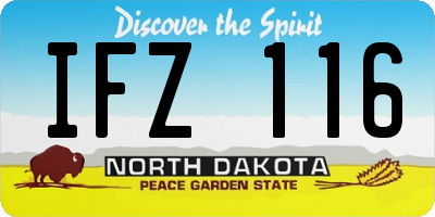 ND license plate IFZ116