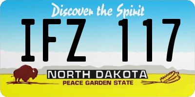 ND license plate IFZ117
