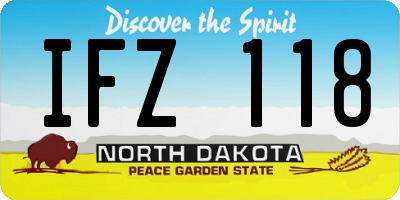 ND license plate IFZ118