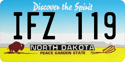 ND license plate IFZ119