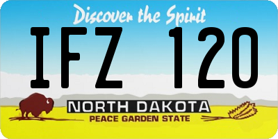 ND license plate IFZ120