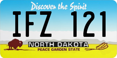 ND license plate IFZ121