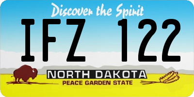 ND license plate IFZ122