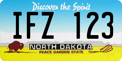 ND license plate IFZ123