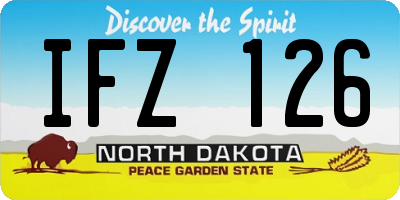 ND license plate IFZ126
