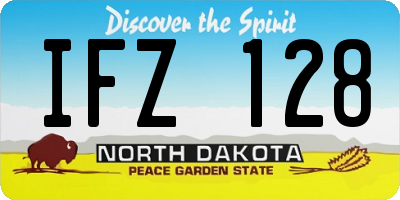 ND license plate IFZ128