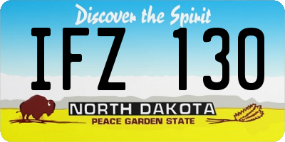 ND license plate IFZ130