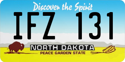ND license plate IFZ131