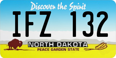 ND license plate IFZ132